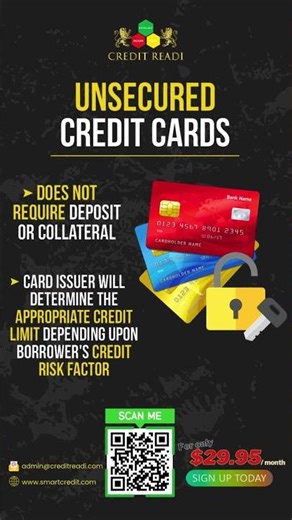 Unsecured Credit Cards Explained (No Deposit Required) | Credit Readi #shorts