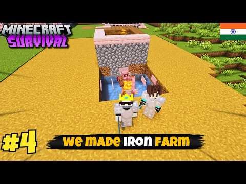 We Made Automatic Iron Farm in our Minecraft Survival Series #4