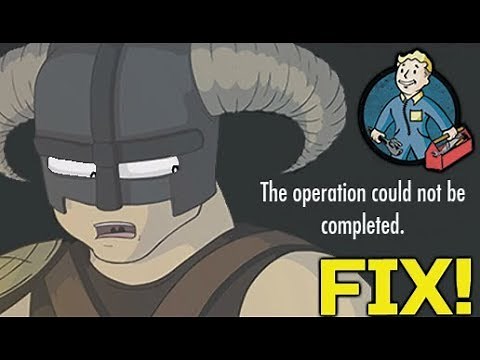 Skyrim/Fallout How to Fix "This Operation Could Not Be Completed" Tutorial! (Xbox One & PS4)