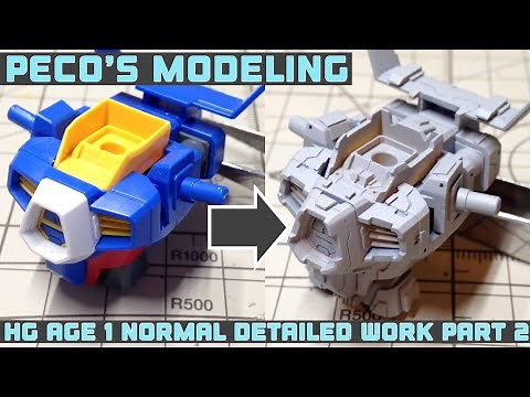 HG GUNDAM AGE 1 NORMAL Detailed Work PART2 (ガンプラ ディテールアップ製作動画)