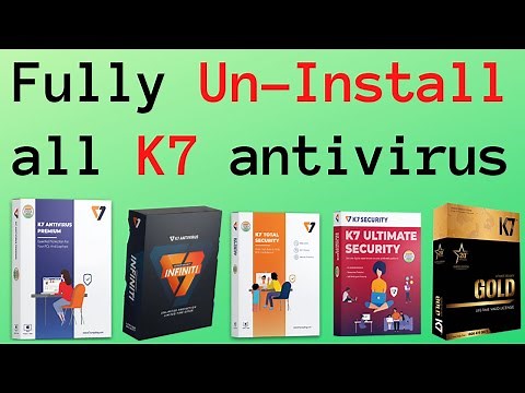 Uninstall K7 AntiVirus On Windows 10 | UnInstall K7 Total Security | UnInstall K7 Ultimate Security