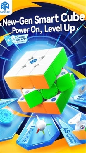 𝐆𝐀𝐍𝟑𝟓𝟔 𝐢 𝐂𝐚𝐫𝐫𝐲 𝐄 ⚡ New-Gen Smart Cube ⚡ ⚡ Power On, Level Up ⚡ No more worries about failing to solve a cube, or the lack of newcomer-friendly competitions nearby. 🆕 An entry-level GAN smart cube for newbies has arrived! Connected to Cube Station, you can choose the tutorials that suit you best and compete with cubers worldwide. Check out more details or Purchase at the Official GANCUBE Shop 👇 🛍 https://www.gancube.com/products/gancube-gan356-i-carry-e-smart-cube Find more GANCUB