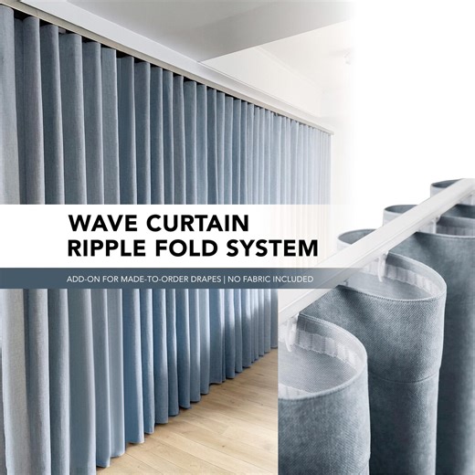 Ripple Fold Curtain Track System: Spaced Gliders, Tape & Hooks - Etsy