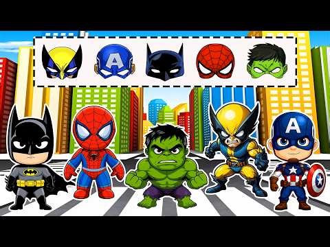 Batman, Spider-Man, Hulk, Wolverine & Captain America – Ultimate Chibi Superhero Lineup | Viral Edit