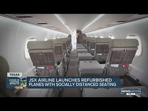 JSX airline launches refurbished planes with socially distanced seating