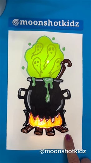 DIY electronics, stem and science activities for beginners on Instagram: "DIY “Enchanted potion” interactive light-up crafts. Easy and fun paper circuit project for beginners. You will need: - 3 LED diodes - Conductive copper tape - Coin cell battery 3v (CR2032) - Paper - Markers Warning: this project should be done under adult supervision. ©️ @Moonshotkidz – All rights reserved. Reproduction, distribution, or use of this artwork and video without permission is prohibited. For licensing inquirie