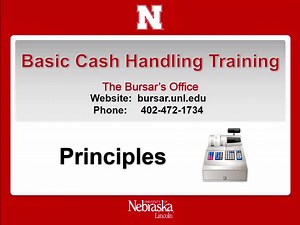 Cash Handling 3:  Principles