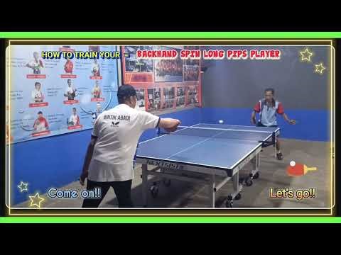 How to play your long pips backhand blade table tennis technique - very easy ( 2 )