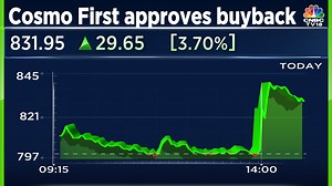 Cosmo First shares jump after board approves share buyback at 33% premium - CNBC TV18