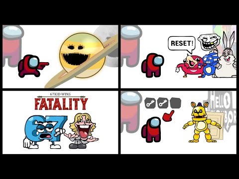 Mini Crewmate Kills Italian Brainrot Characters - Part 1-4 | Among Us