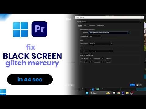 How to Fix Black Screen Glitch Mercury on Premiere Pro