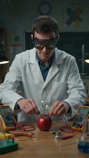 Can an Apple Power a Light Bulb ?#Science