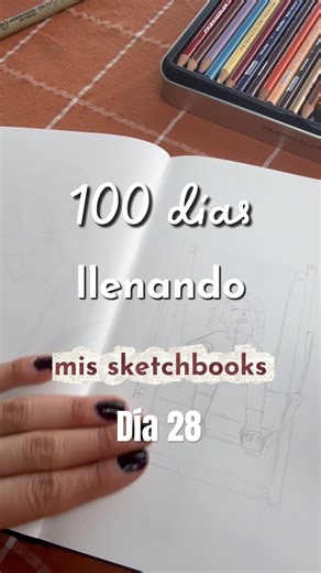 Día 28 de 100 llenando mis sketchbooks #art #dibujaconmigo #arte #100dias #dibujo