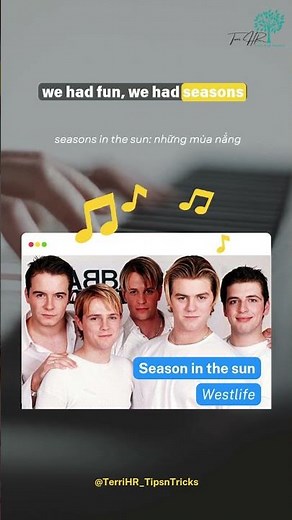 🌤 Seasons in the Sun – Westlife | Learn English through Music #lyricsvideo