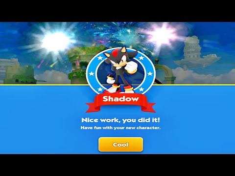 Sonic Dash - Shadow New Character Unlocked and Fully Upgraded - All Boss Battle Eggman and Zazz