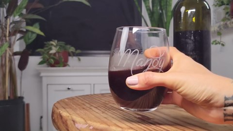 My Personal Memories, Personalized 15oz Stemless Wine Glass - Engraved With Your Custom Text