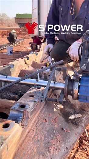 Portable line boring machine-S POWER #excavator #lineboring #portablelineboring #machine #machining
