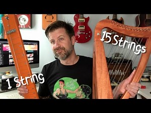 Making a Track w/ a 1-string Diddley Bow & a 15-string Harp