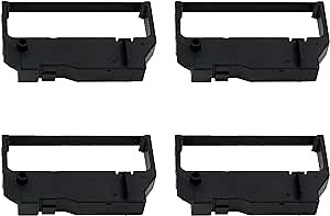 Printerfield SP200 Printer Ribbon for SP200/SP212/SCP700 Cartridge Black (4 Pack)