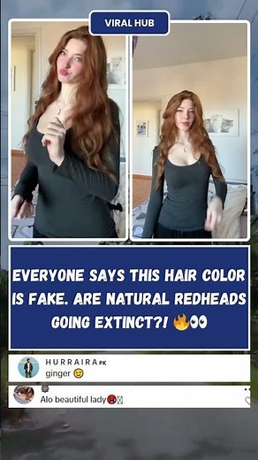 Is her GINGER hair FAKE?! 🤯 People say natural REDHEADS are extinct! 🔥 #Redhead #Ginger #Beauty