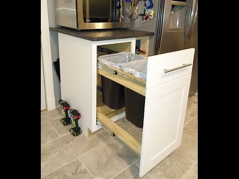 How to convert any kitchen cabinet into pull out wastebasket