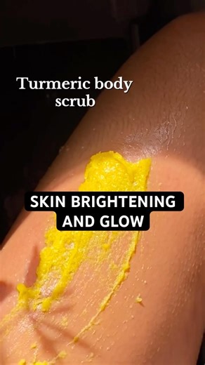 How to make Turmeric Body Scrub for brightening and glowing skin #bodyscrub #facescrub