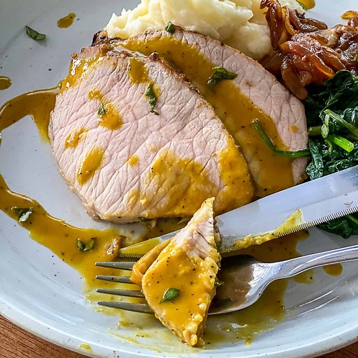 Sous Vide Pork Loin Recipe With Mustard Sauce (  VIDEO)