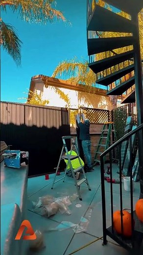 Installing CLAD120 Aluminum Wall Cladding | Modern Fence Upgrade by ALU Globus #shorts