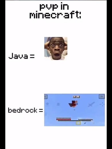 Java vs Bedrock pvp #minecraft #minecraftshorts