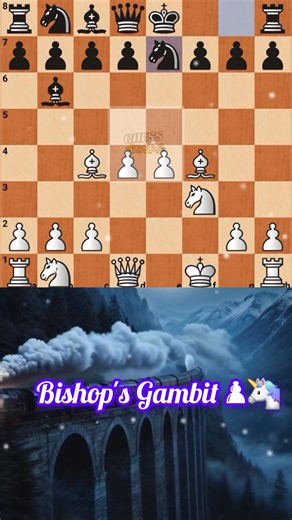 Bishop's Gambit 🐎🔹 #Chess #facebookgame #trap #chesspuzzle | Chess tricks