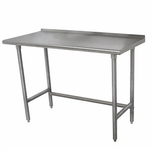 Advance Tabco TSFLAG-302 24" x 30" 16-Gauge 430 Stainless Steel Economy Work Table with 1 1/2" Backsplash