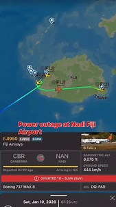 Major failure at Nadi airport - flights have gone out and planes being diverted to Samoa. Flightradar24.com #fiji #nadi #sydney #melbourne #canberra | Water.Sounds.Aviation