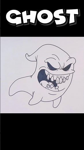 How to Draw a Spooky Halloween Ghost #drawingvideo #ghostdrawing #halloween #shorts