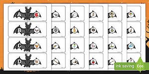 Halloween Beginning Sounds Matching Puzzle