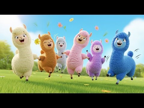 Five Little Alpacas Hum Hum Hum 🦙 | Nursery Rhymes for Kids & Baby Songs