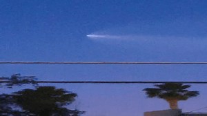 Latest SpaceX launch from Vandenberg seen in Las Vegas sky