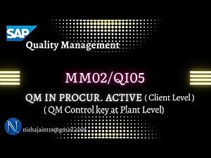 QM in Procur. Active Indicator in QM View of Material Master in SAP Quality Management | MM02 | QI05