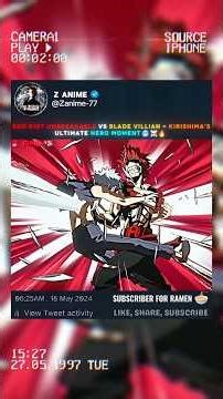 Red Riot Unbreakable Vs Blade Villain 🥶🔥 #myheroacademia #mha #deku #anime #animeshorts