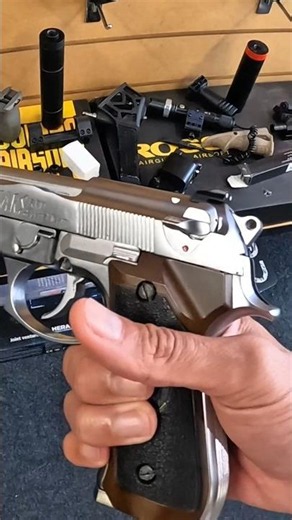 AIRSOFT PISTOL - GREEN GAS - FULL METAL - BLOWBACK - REALISM 😱 #shorts