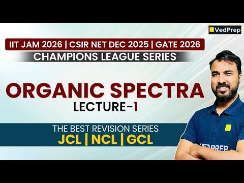 Organic Spectra Lecture 1 | JCL, NCL, GCL | IIT JAM 2026, CSIR NET DEC 2025 & GATE 2026|Chem Academy
