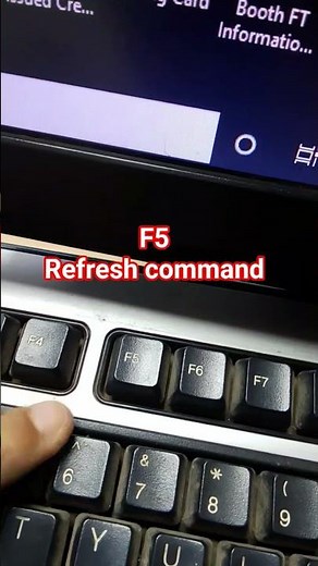 F5 Refresh command at function key |keyboard| #F5 #ashistechsystem #computer