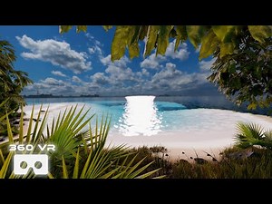 CGI Tropical Paradise: VR 360 Video Beach Island Relaxation and Immersive Nature Travel