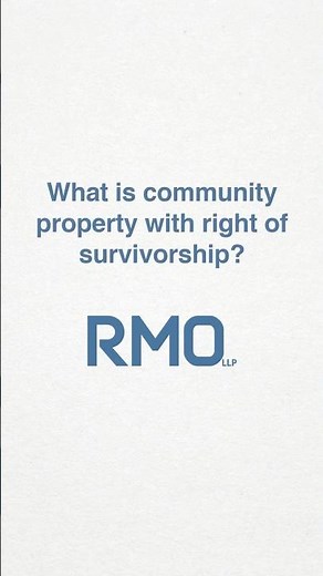 What is community property with right of survivorship?