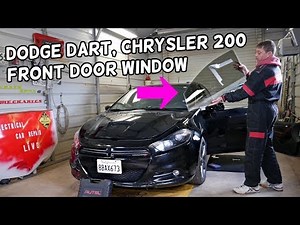 FRONT SIDE WINDOW GLASS REMOVAL REPLACEMENT DODGE DART, CHRYSLER 200