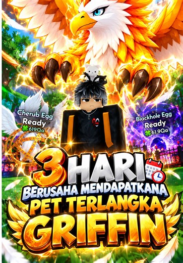 Perjuanganku 3 hari berusaha mendapatkan pet terlangka GRIFFIN pada game RIDE A PET! #rideapet #robloxgame #gamerobloxviral #raflichannel #rideapetroblox