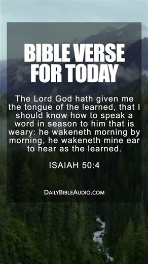 ISAIAH 50:4 | Powerful Bible Verse For Today