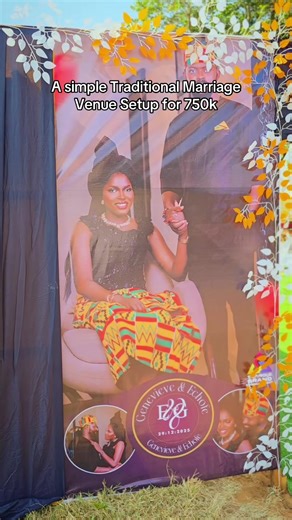 A simple Traditional Marriage Venue Setup for 750k