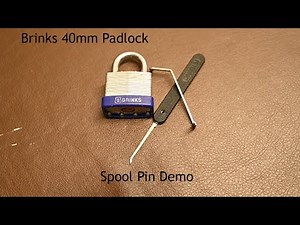 Brinks 40mm Padlock With Spool Pin Demo