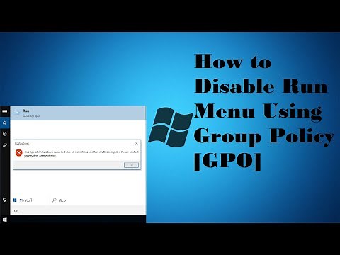 How to Disable Run Command Using Group Policy [GPO].