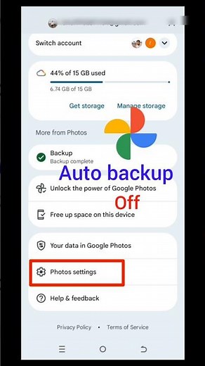 how to stop auto backup photos and videos on google drive